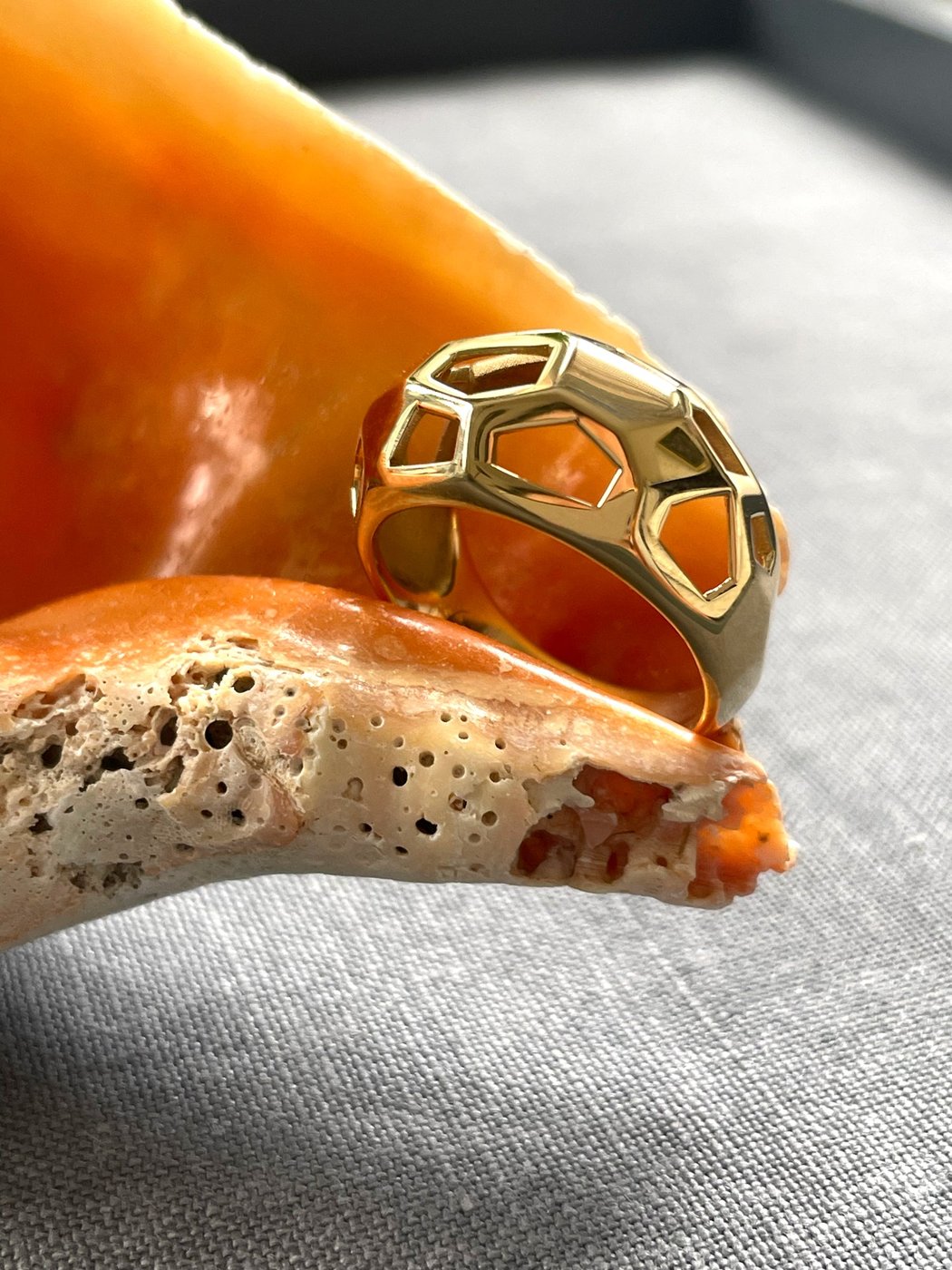 Pyramids Gold Ring